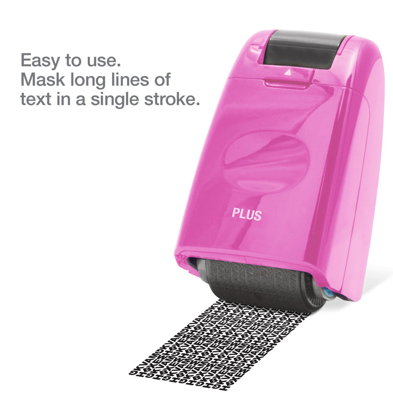 Plus Guard Your ID Roller Stamp, Pink