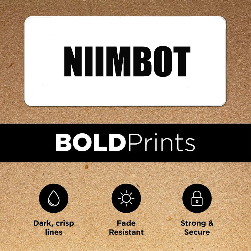 NIIMBOT D11 Label Maker Tape, Adapted Label Print Paper for D110 Label Maker, 5 Rolls Self-Adhesive Label Sticker