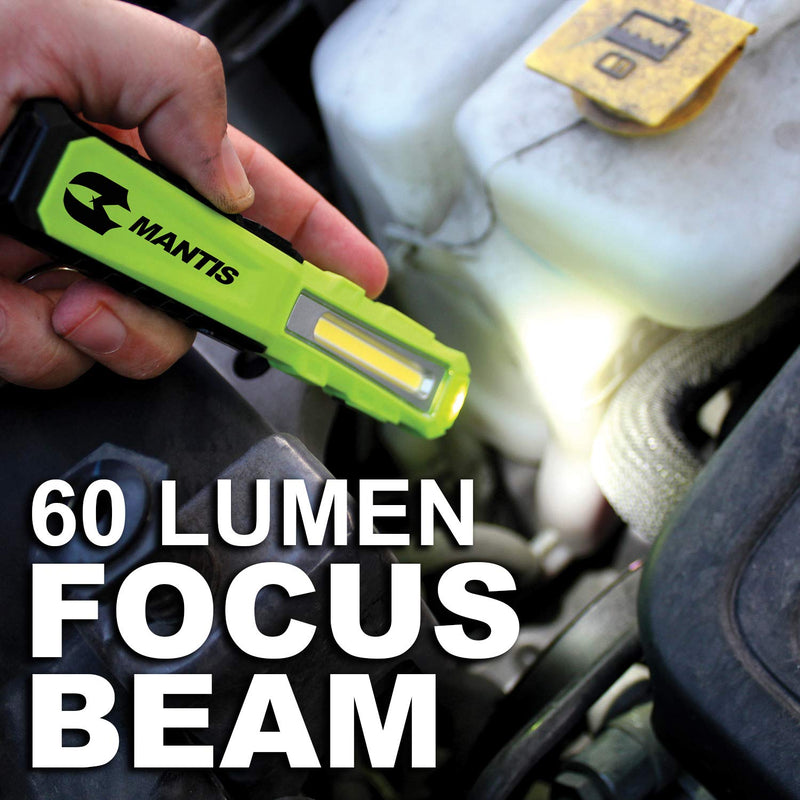 Clore Automotive Light-N-Carry LNCMINI"MANTIS" Rechargeable COB LED Work Light for Mechanics, HVAC Technicians, Plumbers, Contractors
