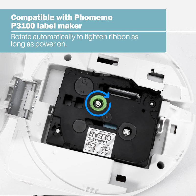 Phomemo Compatible Label Tape Replacement for Brother TZe, TZ-132/133/134/135Laminated P-Touch PTD600, PTP710BT, PTH110, PT-D200 Label Maker(0.47" x 26.2')12mm, Blue, Red, Gold&White on Clear, 4 Pack