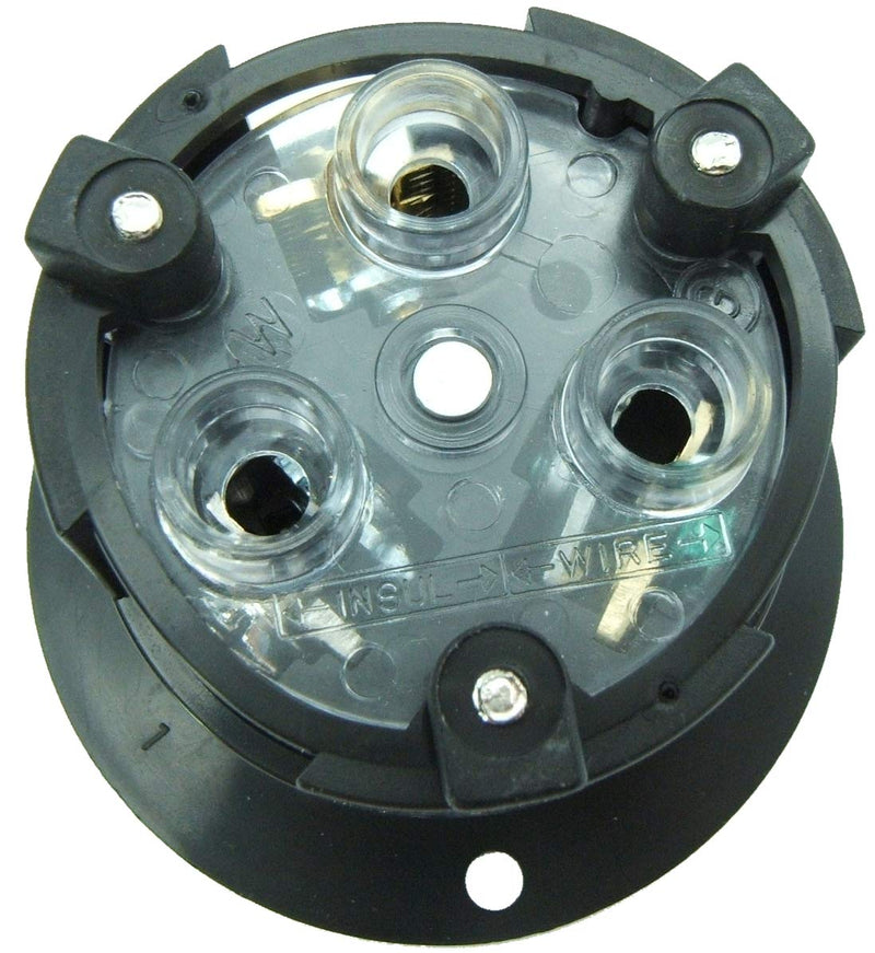 Journeyman-Pro 2315, NEMA L5-20 Flanged Inlet Generator Plug, 20A 125 Volt, Locking Receptacle Socket, Black Industrial Grade, Grounding 2500 Watts (With Waterproof Cover) With Waterproof Cover