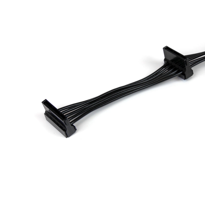 StarTech - PYO4SATA .com 15.7-Inch (400mm) SATA Power Splitter Adapter Cable - M/F - 4x Serial ATA Power Cable Splitter (PYO4SATA) Black 1 SATA to 4x SATA