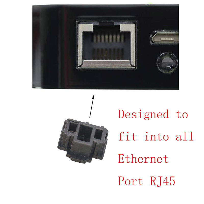 50PCS RJ45 Anti Dust Cover Cap Protector Protects Ethernet Hub Port by FENGQLONG (Black-Small)