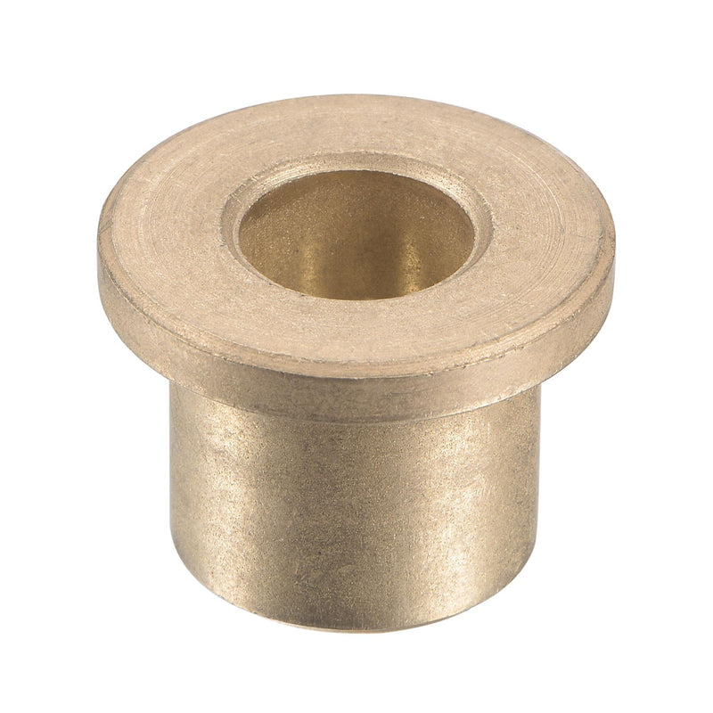 uxcell Flange Sleeve Bearings 10mm Bore 16mm OD 16mm Length 22mm Flange Dia 3mm Flange Thickness Sintered Bronze Self-Lubricating Bushing 4pcs 10x16x16mm