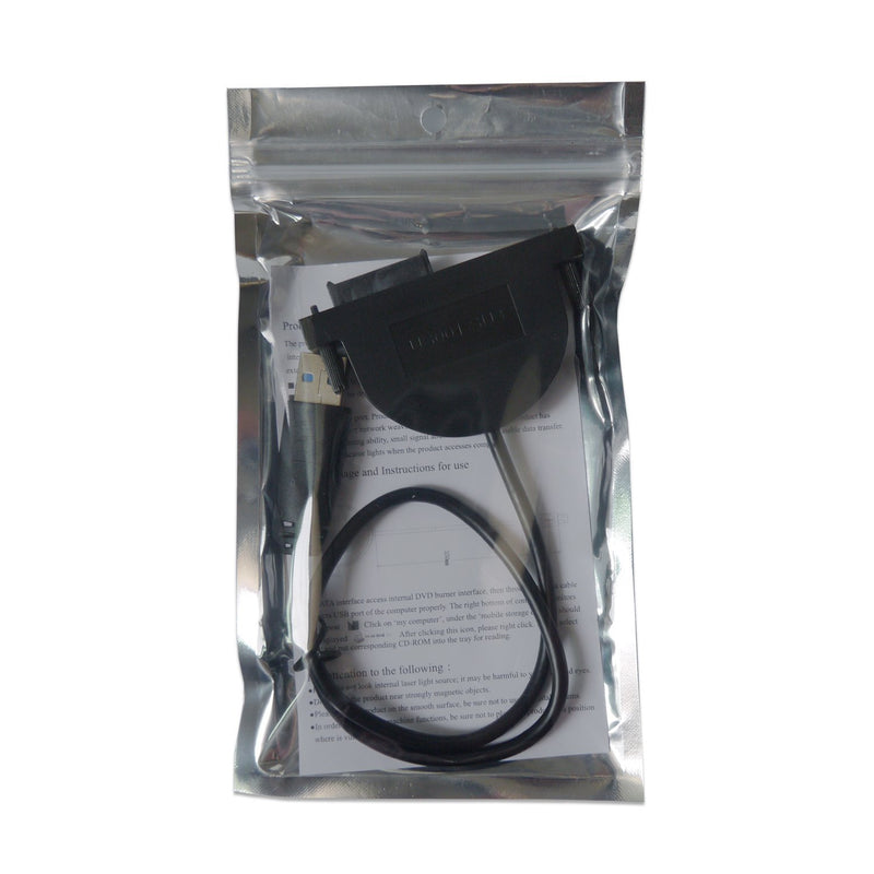 Y-NX USB3.0 SATA Optical Disc Drive Cable, 6+7Pin Slimline SATA to USB3.0 Cable for Laptop CD/DVD-RW/Blu-ray Drive