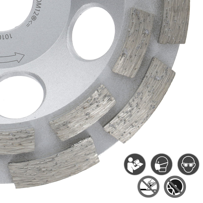 PRODIAMANT Premium diamond cup wheel 125mm concrete universal 125 mm x 22.2 mm grinding wheel double row