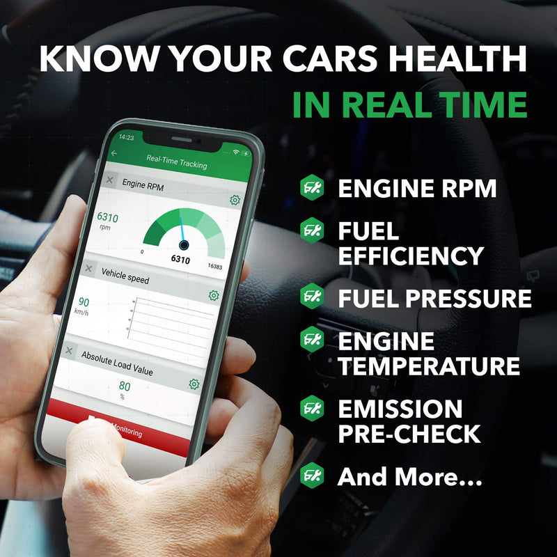 AUTOMEND PRO OBD2 Scanner Bluetooth - Code Reader Car Diagnostic Tool For iOS, Android | Universal OBD2 Scanner For Vehicles | OBDII Scanner and Vehicle Health Monitor | Check Engine Light Code Reader