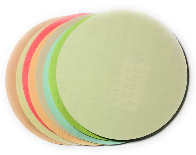 8 Sheet Variety grit (0.5，1,3, 9, 15, 30,45 and 60 microns) Diamond Lapping Microfinishing Film 5 inch (PSA) PSA