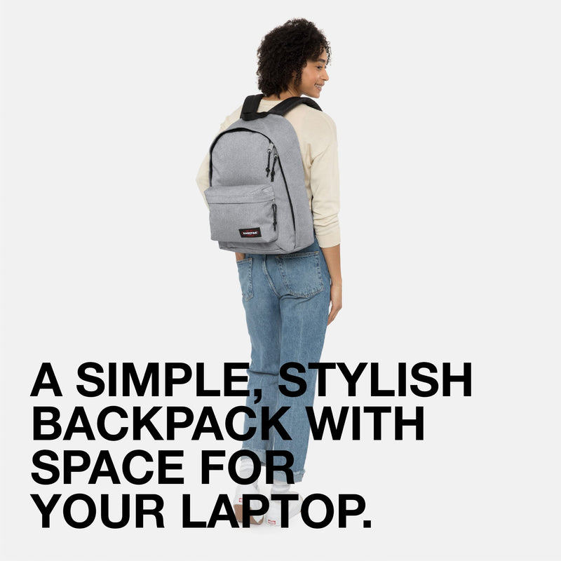 Eastpak Out of Office Backpack - Bag with 13" Laptop Sleeve - For School, Travel, Work, or Bookbag - Sunday Grey
