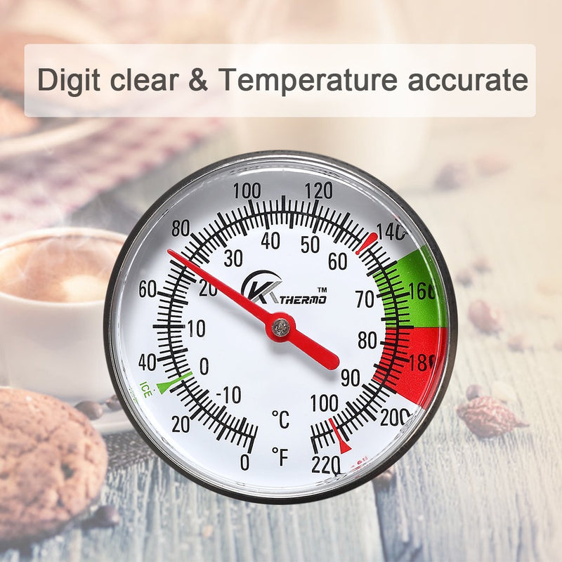 KT THERMO Instand Read 2-Inch Dial Thermometer,Best For The Coffee Drinks,Chocolate Milk Foam 0~220â„‰