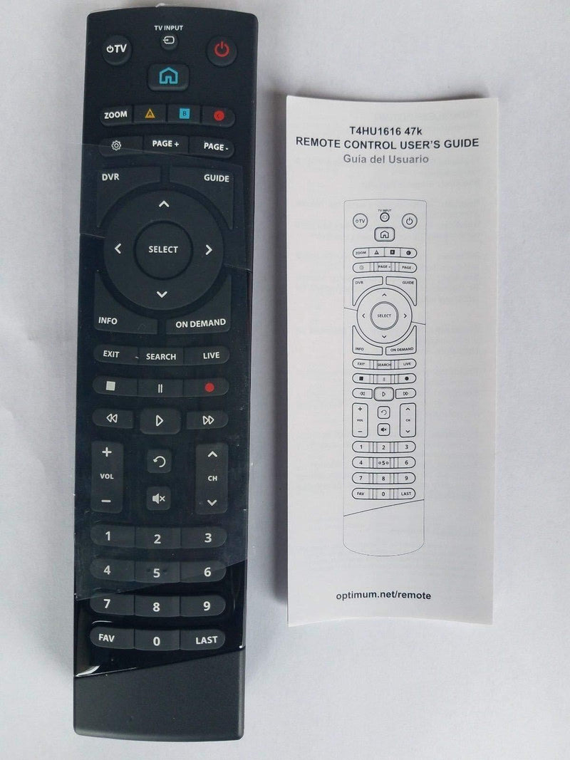 OPTIMUM CABLEVISION Remote Control DVR W/Batteries & Instructions