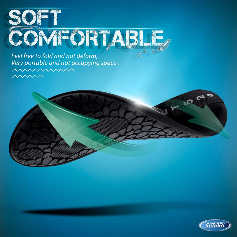 SIMARI Water Shoes Womens and Mens Quick-Dry Aqua Socks Barefoot for Outdoor Beach Swim Surf Yoga Exercise SWS001 3.5-4.5 Women/2-3 Men Circular Black