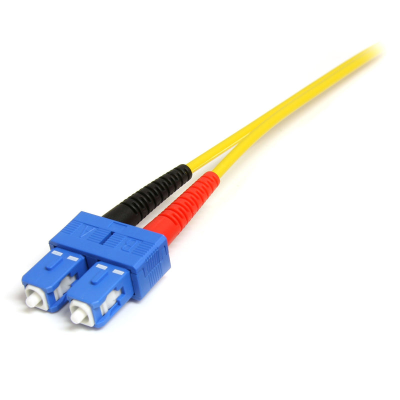 StarTech.com 10m Fiber Optic Cable - Single-Mode Duplex 9/125 - LSZH - LC/SC - OS1 - LC to SC Fiber Patch Cable (SMFIBLCSC10) 30 ft / 9m LC-SC