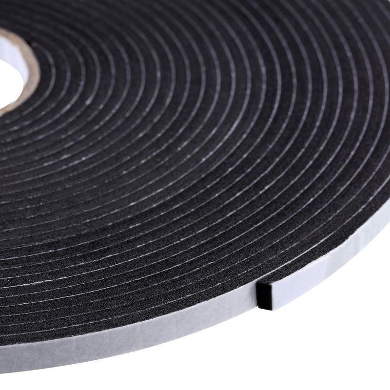 Tatuo Double Sided Foam Mounting Tape Foam Adhesive Tape Foam Seal Tape, 1/8 Inch Thick Foam Seal Strip, 3 Rolls (1/4 Inch Wide by 32.8 Feet Long Each Roll) 1/ 4 Inch Wide by 32.8 Feet Long Each Roll