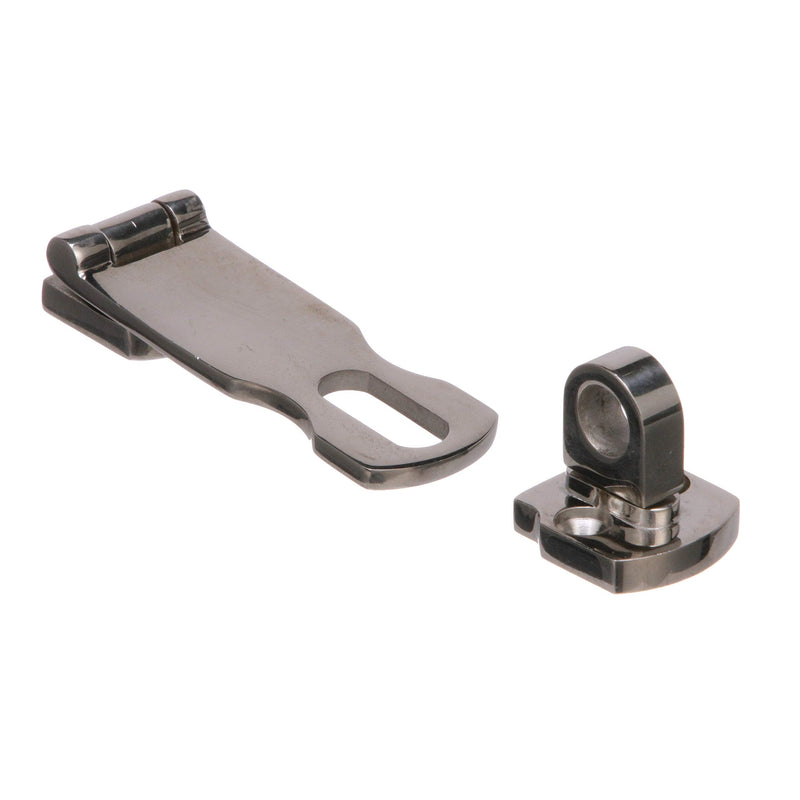 Seachoice Marine-Grade Safety Hasp w/Swivel Eye, Polished 316 Stainless Steel, 3 in. X 1-1/4 in.