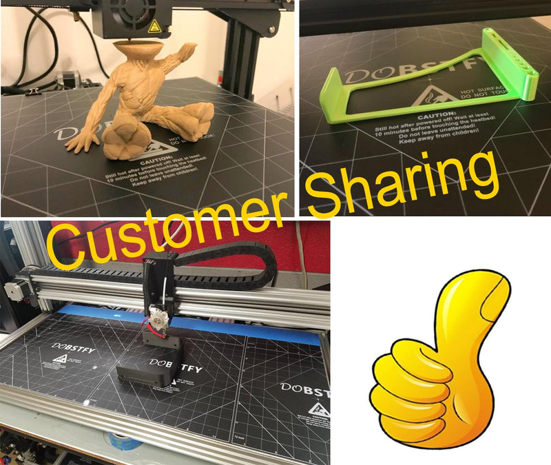 3D Printing Build Surface, 3D Printer Heat Bed Platform Sticker Sheet, 12" x 12" Square with Premium Adhesive for CR-10 / CR-10S 3D Printers 310X310MM (Pack of 4) 310x310mm (Pack of 4)