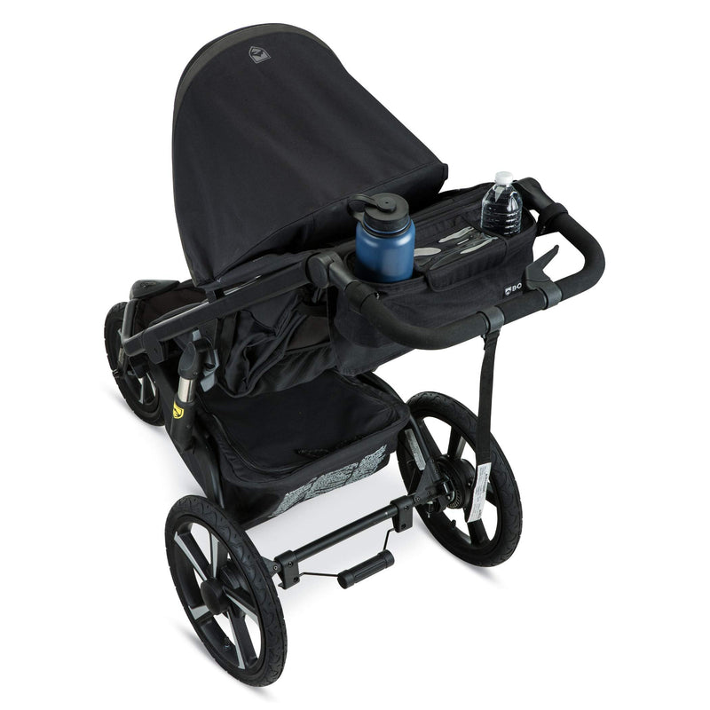 BOB Gear Deluxe Handlebar Console with Tire Pump for Single Jogging Strollers, Black Deluxe Single
