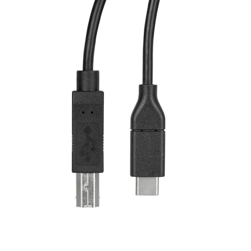 StarTech.com USB C to USB B Printer Cable - 1.6 ft / 0.5m - USB C Printer Cable - USB C to USB B Cable - USB Type C to Type B (USB2CB50CM), Black 1.5 ft/ 0.5 m
