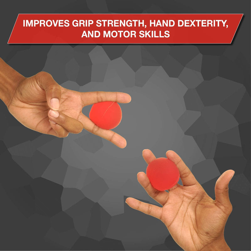 THERABAND Hand Exerciser, Stress Ball For Hand, Wrist, Finger, Forearm, Grip Strengthening & Therapy, Squeeze Ball to Increase Hand Flexibility & Relieve Joint Pain, X-Large Red, Soft, Beginner