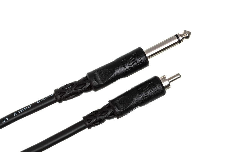 Hosa CPR-110 1/4" TS to RCA Unbalanced Interconnect Cable, 10 Feet CPR-110 10 ft