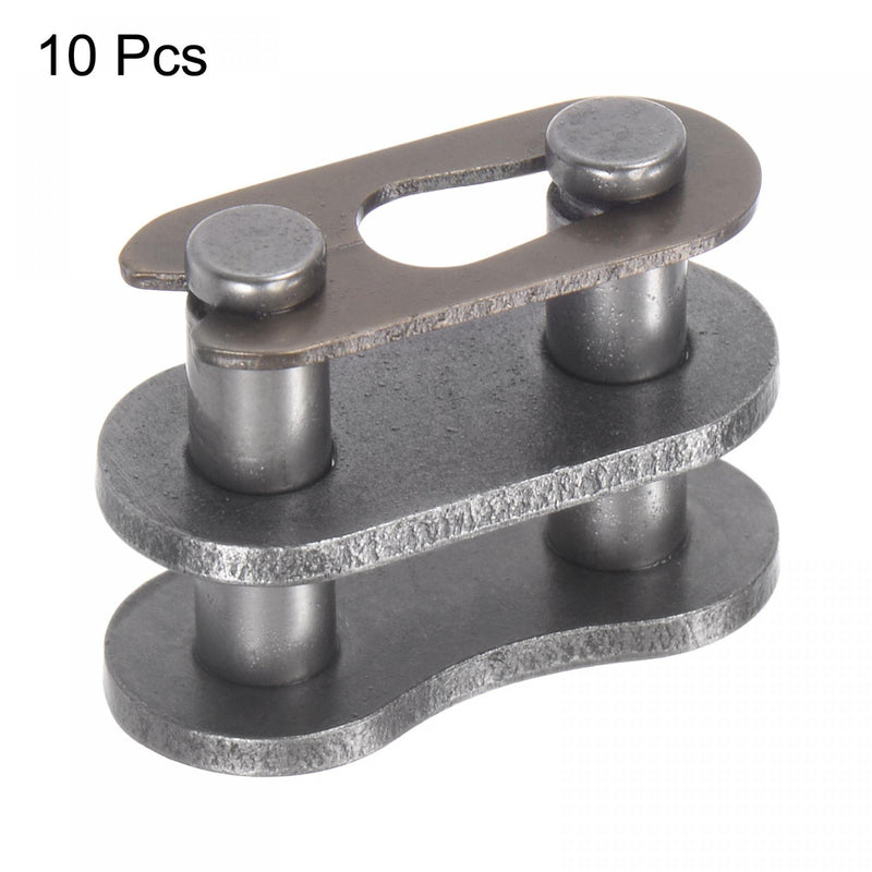 uxcell 10Pcs Chain Master Connector Link Roller, 1/2" Pitch Carbon Steel, Standard Connecting Split Links for 08B Chain