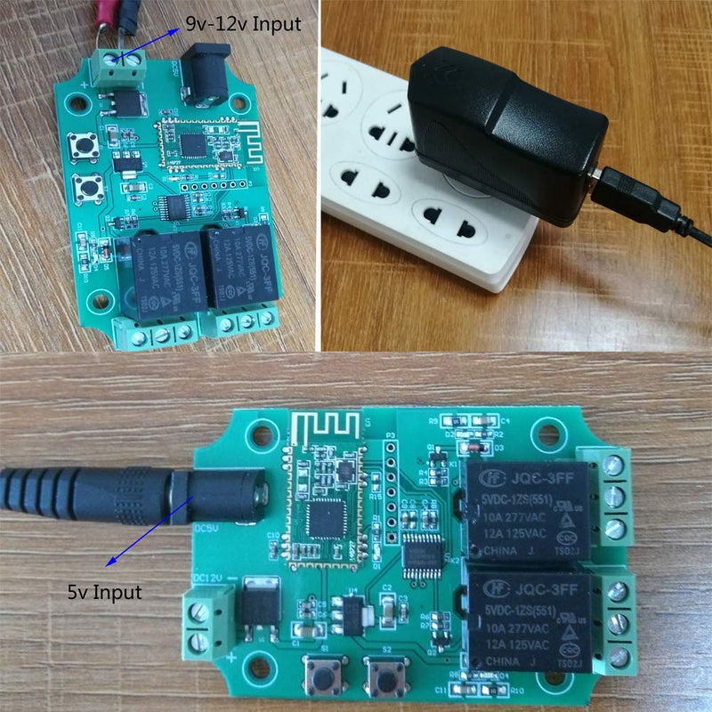 DSD TECH 2 Channels Bluetooth Relay Module for Remote Control Switch Compatible with iPhone and Android 4.3