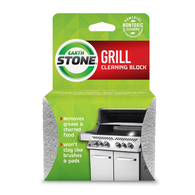 EarthStone Environment Friendly Grill Cleaner Starter Set with Handle (Pack of 2) 3 Piece Set