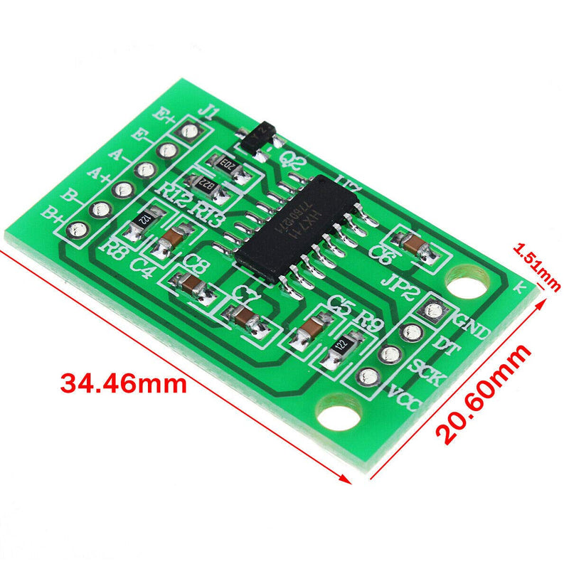 DAOKI 4pcs DIY 110lbs 50KG Half-Bridge Body Load Cell Weight Strain Sensor Resistance + HX711 AD Module