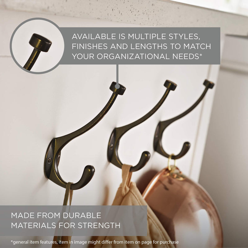 Franklin Brass FBDPRH5-PC-C Double Prong Robe Hook, 5 Pack, Polished Chrome, 5 Piece