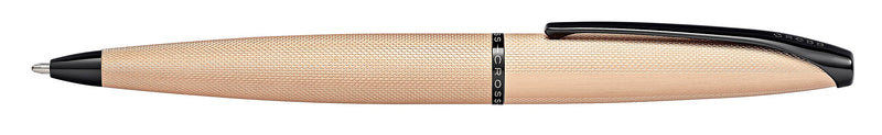 Cross ATX Brushed Rose Gold PVD Ballpoint Pen with Etched Diamond Pattern PVD - Brushed Rose Gold