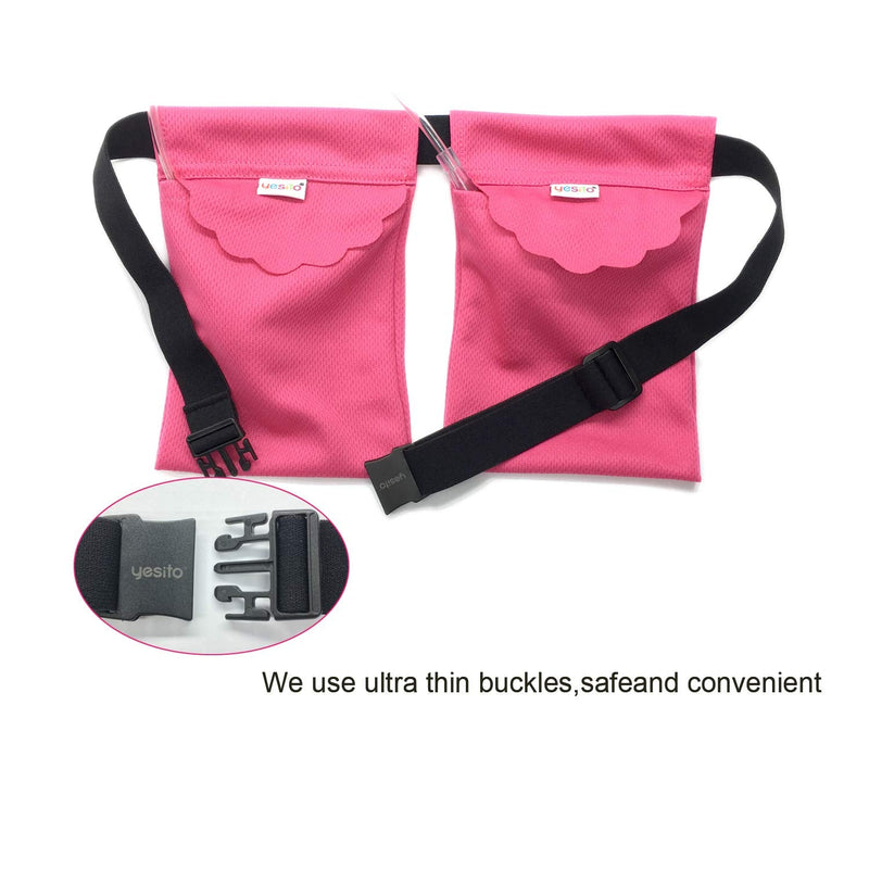Yesito mastectomy drainage pouch and Shower for Support Adjustable Comfort (Pink) (Rose Red)