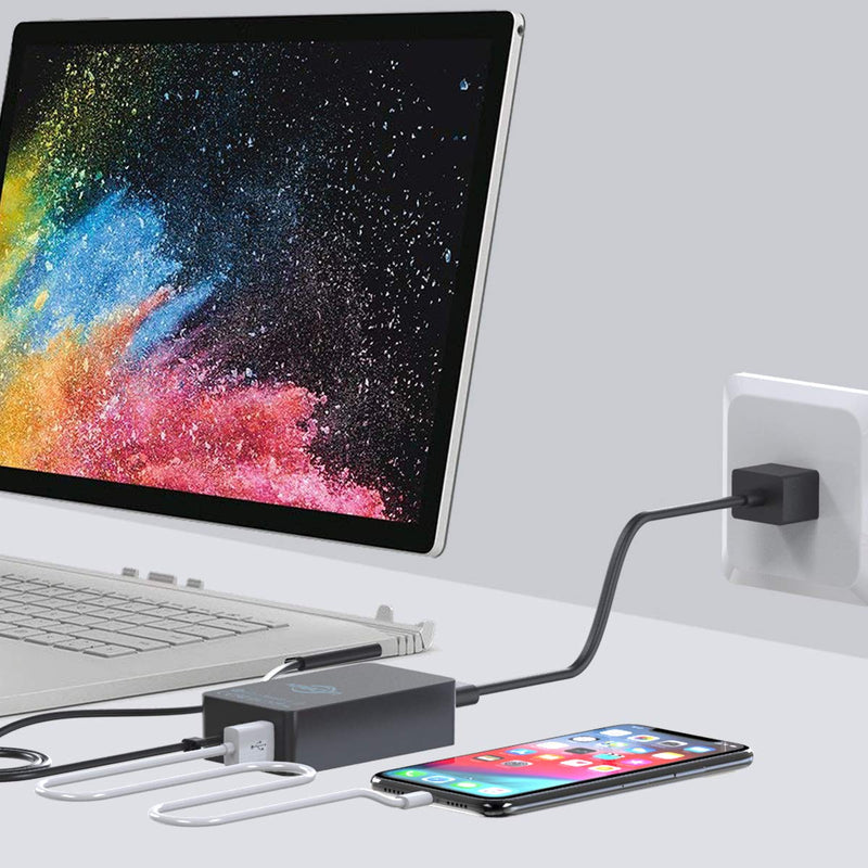Surface Pro Charger 65W 15V 4A Compatible with MicrosoftSurface Pro X Pro 7 Pro 6 Pro 5 Pro 4 pro 3, Surface Go 2/1, Surface Laptop go 4 3 2 1, Surface Book 2/1 with Travel case & 6.2ft AC Power Cord