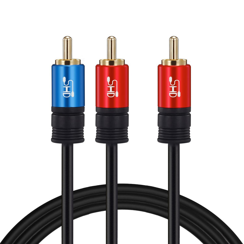 SHD RCA to 2RCA Subwoofer Cable Audio Cable 2RCA to 1RCA Bi-Directional RCA Y Adapter Premium Sound Quality Dual Shielded with Gold Plated Connectors-20Feet 20Feet