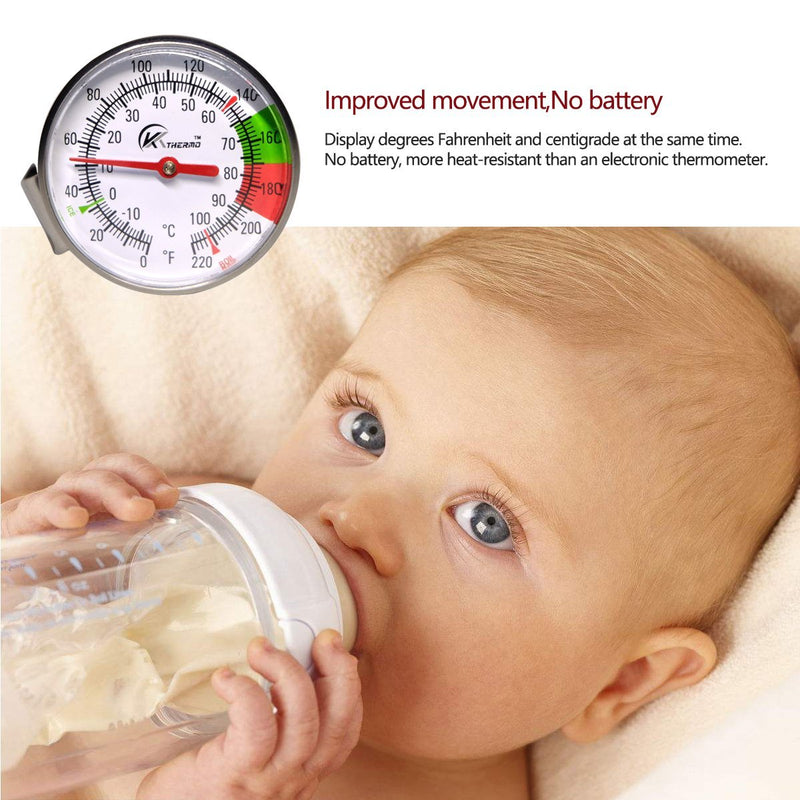 KT THERMO Instand Read 2-Inch Dial Thermometer,Best For The Coffee Drinks,Chocolate Milk Foam 0~220â„‰