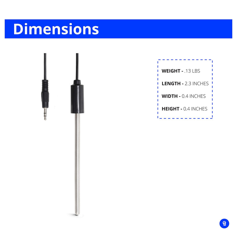 Bluelab PROBTEMP Temperature Probe in Water, Replacement for ATC Adjustments (used with Bluelab Controllers), No Calibration, Tool for Hydroponic System and Indoor Plant Grow