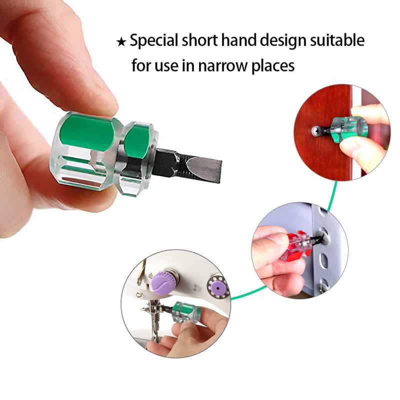 Buspoll Mini ultrashort flat head and Phillips small screwdriver set, sewing machine screwdriver tool concept
