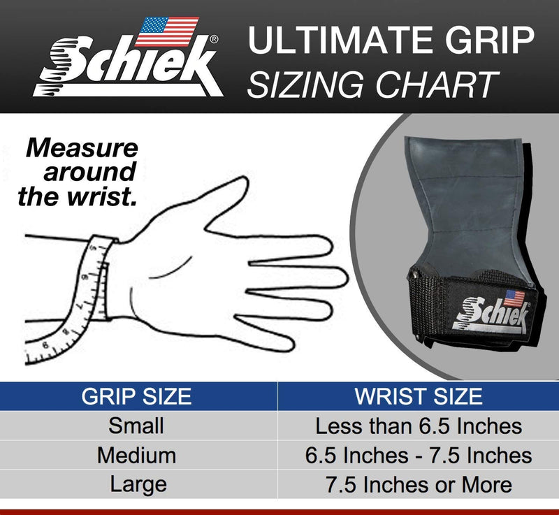 Schiek Sports Model 1900 Ultimate Grip Weight Lifting Straps - Large - Black