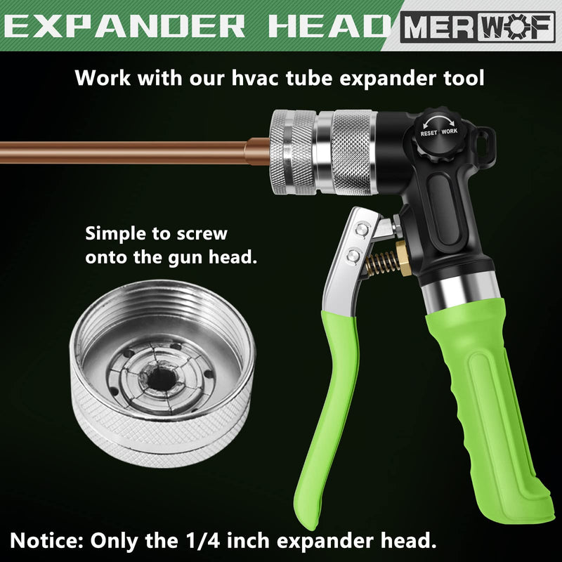 MERWOF 1/4 Inch Expander Head for HVAC Tube Expander Tool (1/4 inch)