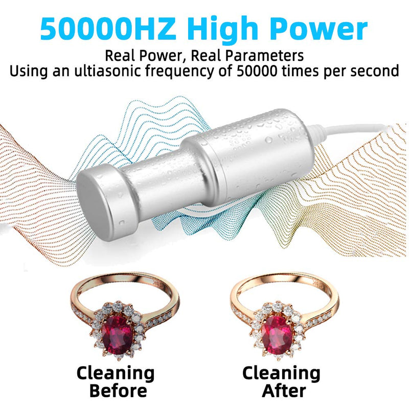 BlumWay Ultrasonic Jewelry Cleaner, Professional Ultrasonic Cleaning Machine for Silver Jewelry Diamonds Ring Glasses Fruits Vegetable Watches Kids Toys Clothes and More, Portable for Home and Travel