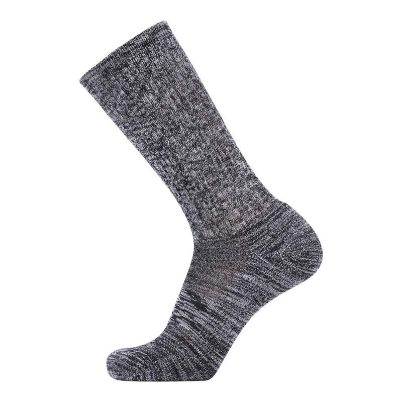 EnerWear 4 Pack Women's and Men's Merino Wool Outdoor Hiking Trail Crew Sock 9-11 Black Stripe/Dark Grey/Multi
