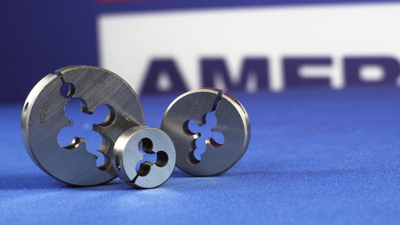 Drill America m12 X 1.5 1-1/2" OD Carbon Steel Round Die, DWT Series DWTCS112-12X1.5