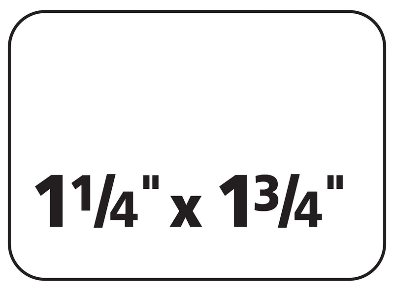 Avery 06570 Permanent ID Labels for Laser and Inkjet Printers, 1.25 x 1.75 Inch, White, 480 Labels (6570) 1 Pack