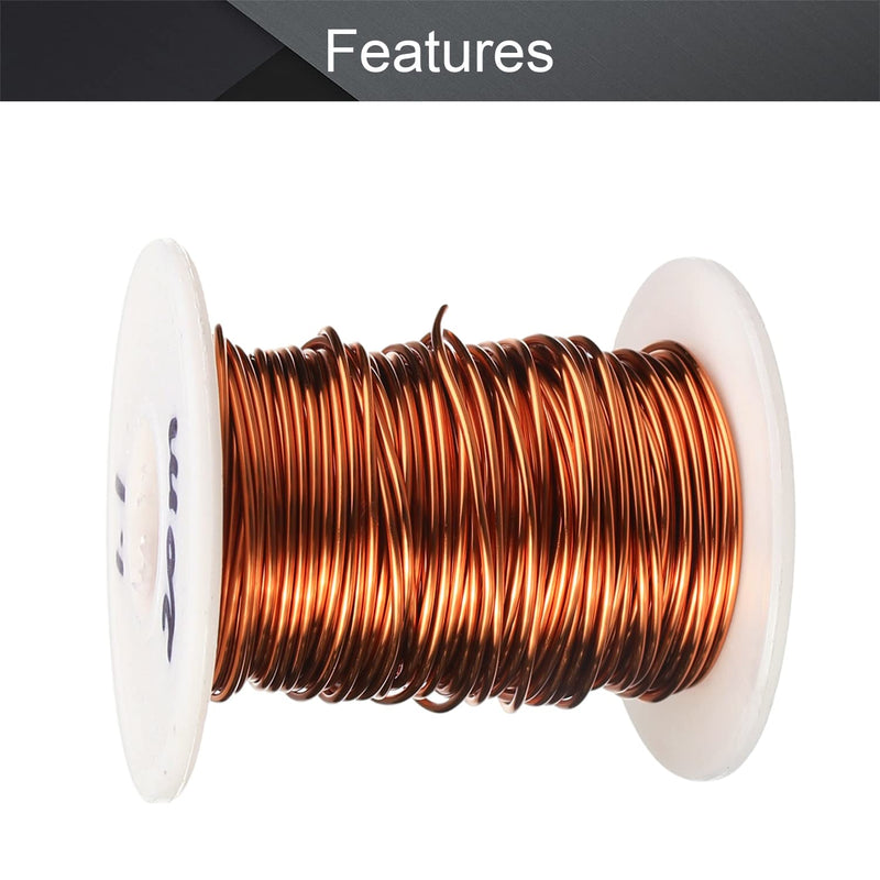 Fielect 1mm Inner Dia Magnet Wire Enameled Copper Wire Winding Coil 49.2Ft Length QA-1-155 2UEW Model Widely Used for A Variety of Motors 1.00mm Inner Dia 49Ft Length