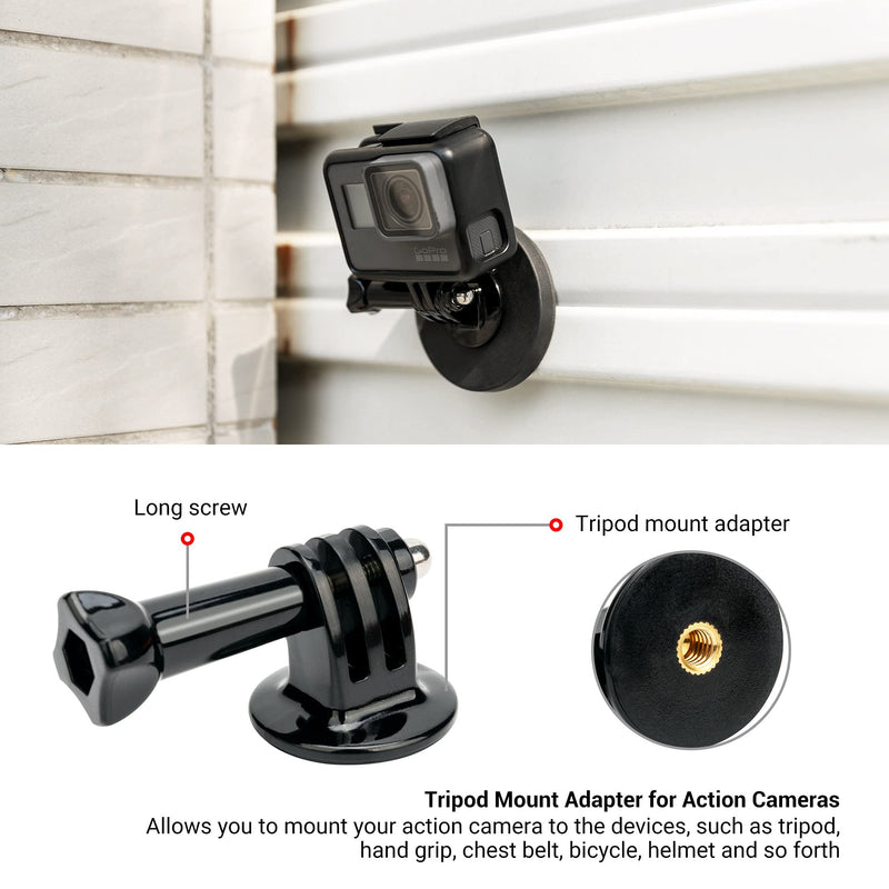 Magnetic Mount Base Kit with Mini Ball Head for GoPro Hero Camera, DJI Osmo Action Camera, AKASO Action Camera, Insta360 Action Camera, Blink Camera, Wyze Cam Pan & More Devices with a 1/4"-20 Thread