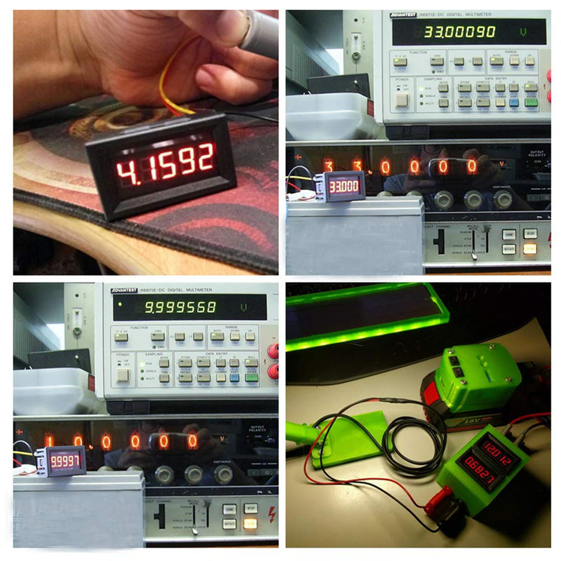 Eaglerich Car LED Display Digital Voltmeter DC 4-30V 0.36" 5 Digit Voltage Panel Meter Red 3 Wires For Electromobile Motorcycle Car