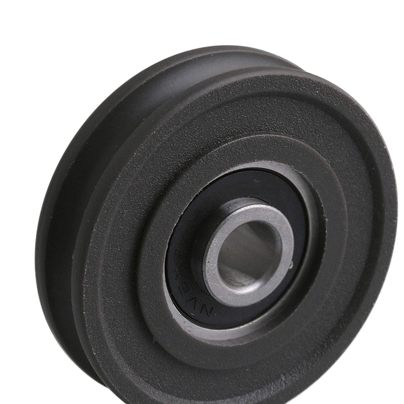 CNBTR U-Type Pulley Wheel with Steel Bearings 8mm Shaft Hole 45mm Diameter for Max-Load 167kg Pack of 4 8*45*11.5mm Black