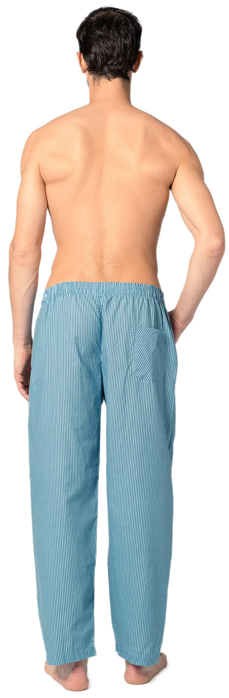 Andrew Scott Men's 2 Pack Super Soft Woven Pajama & Sleep Long Lounge PJ Pants 2 Pack- Blues Large