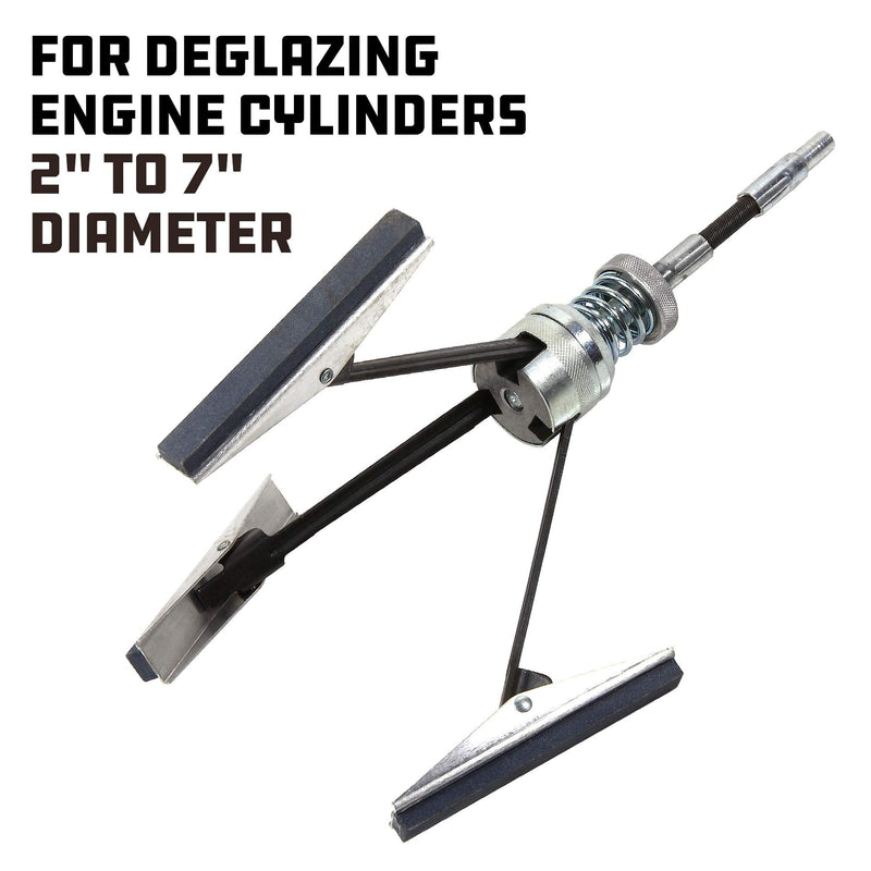 Alltrade 648439 Adj. Cylinder Hone Deglazer (2" to 7"), Black