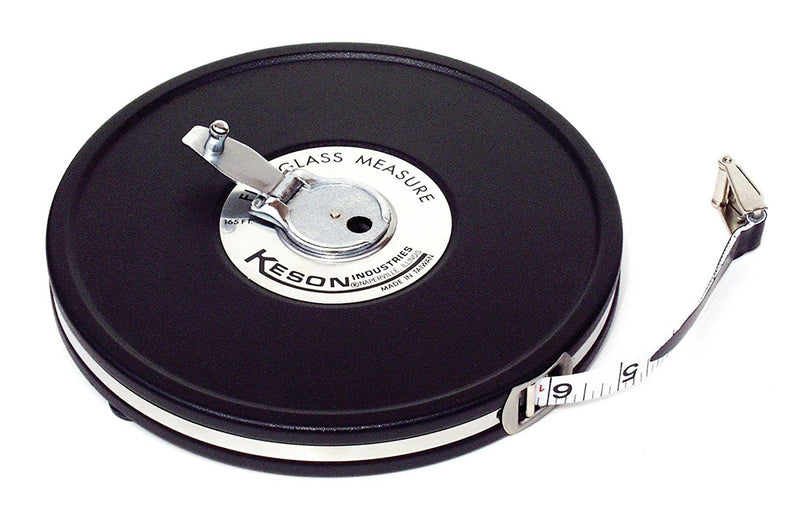 Keson MC1850 Closed Metal Housing Fiberglass Measuring Tape (Graduations: ft., in, 1/8), 50-Foot ft, in, 1/8; Hook End