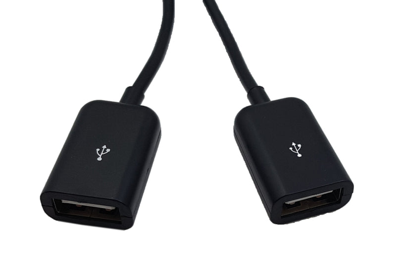zdyGCTime Micro USB Host Cable,Micro USB Male to 2X Type A Dual USB Female OTG Adapter Converter Hub for Android Tablet Pc and Smart Phone Black